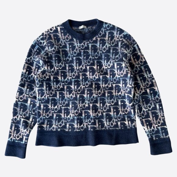 Dior Navy Oblique Wool Sweater
